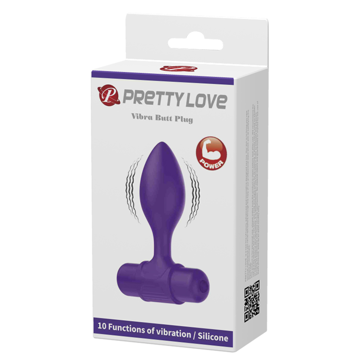 Изображение Pretty Love, Китай Анальная втулка с вибрацией Pretty Love Vibra Butt Plug фиолетовая