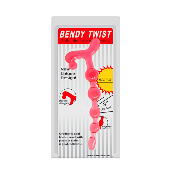 Baile, Китай Анальная цепочка Bendy Twist красная — купить в Минске Фото Baile, Китай Анальная цепочка Bendy Twist красная
