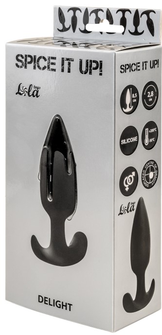 Изображение Lola Toys, Россия Черная силиконовая анальная пробка со смещенным центром тяжести