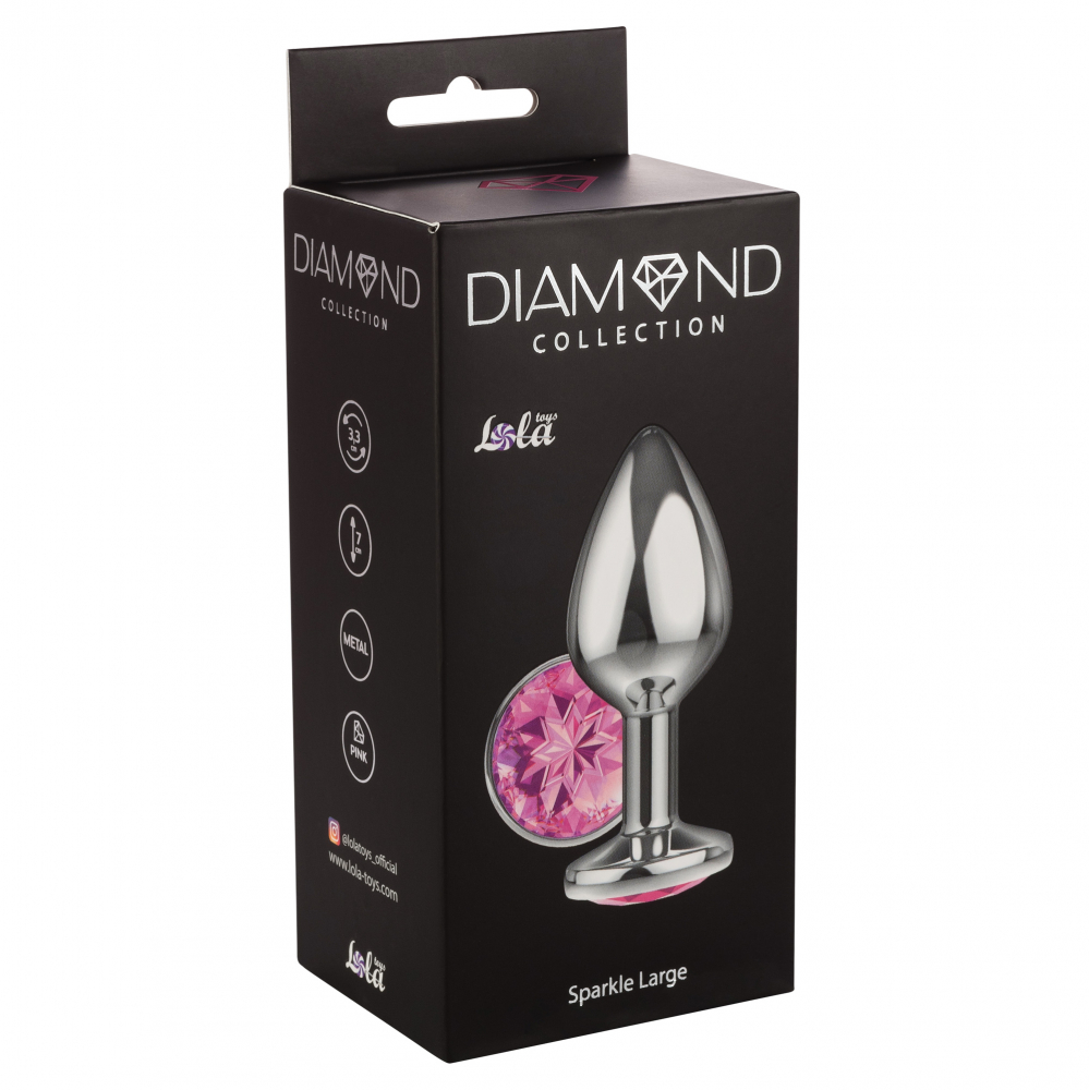 Фото Lola Toys, Россия Анальная пробка Diamond Pink Sparkle Medium Lola
