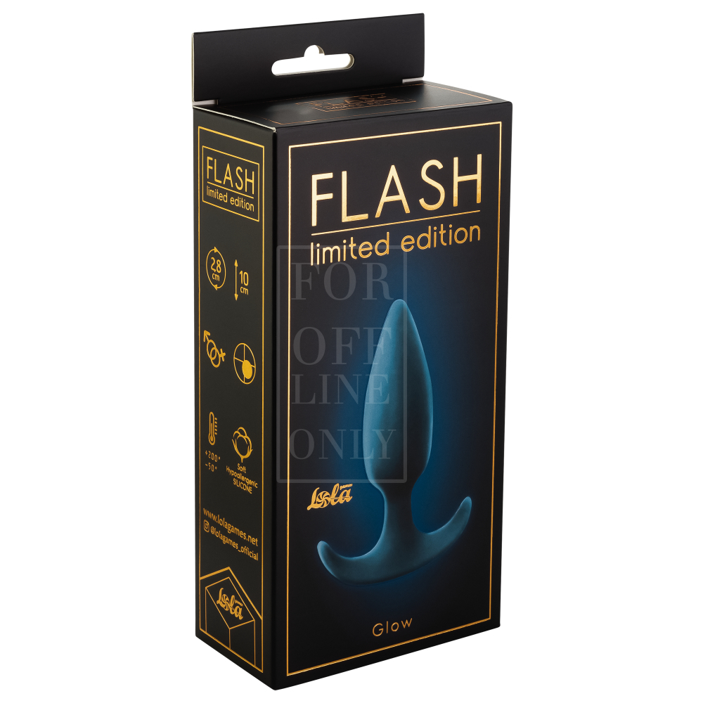 Lola Toys, Россия Серая анальная пробка со смещенным центром тяжести Flash Glow — купить в Минске Фото Lola Toys, Россия Серая анальная пробка со смещенным центром тяжести Flash Glow