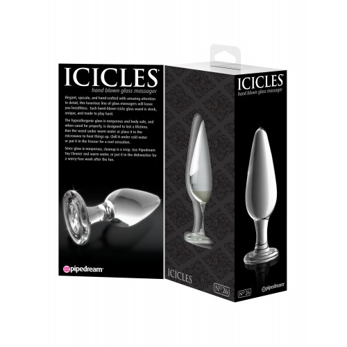 PipeDream, США Стеклянная анальная пробка Icicles No. 26 — купить в Минске Фото PipeDream, США Стеклянная анальная пробка Icicles No. 26