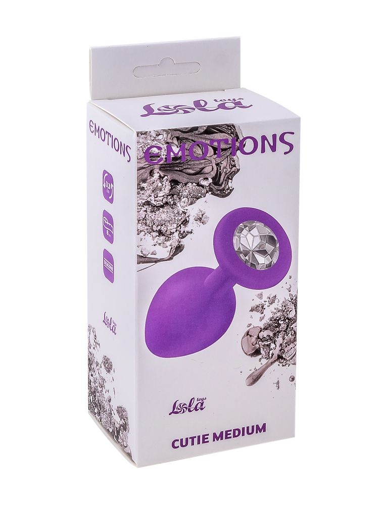 Изображение Lola Toys, Россия Анальная пробка Emotions Cutie Medium Purple clear crystal