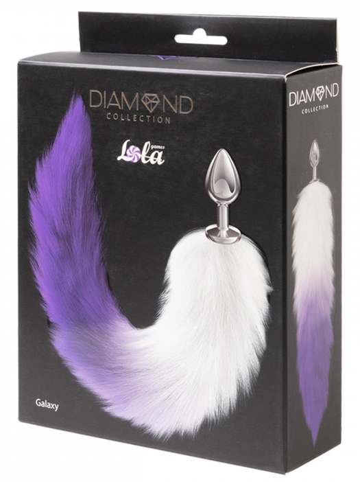 Фото Lola Toys, Россия Анальная пробка с фиолетовым хвостиком Diamond Galaxy Purple