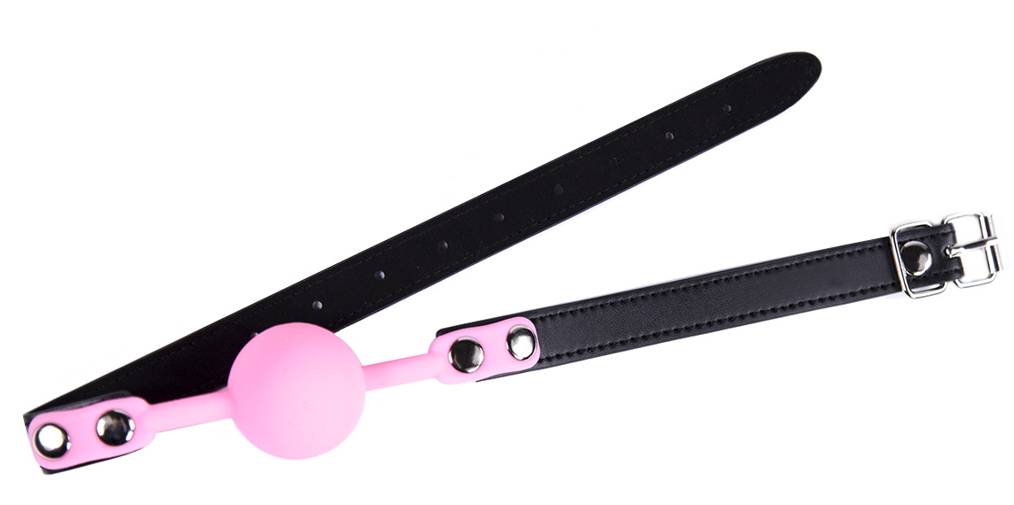 Изображение Lovetoy, Китай Силиконовый розовый кляп-шарик на ремне