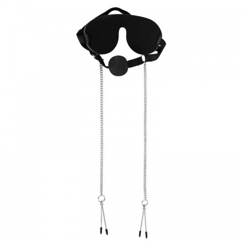 Изображение Orion, Германия Маска с кляпом и зажимами на соски Mask with Ball Gag Nipple Clamps