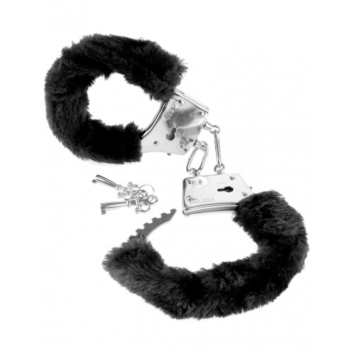 PipeDream, США Наручники с черным мехом FF Beginners Furry Cuffs Black — купить в Минске Изображение PipeDream, США Наручники с черным мехом FF Beginners Furry Cuffs Black
