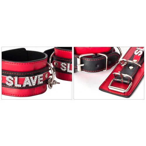 Изображение KISSEXPO Наручники БДСМ красно-черные Slave