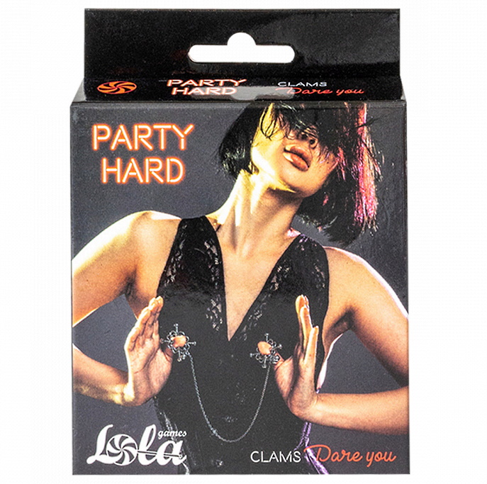Lola Toys, Россия Жесткие зажимы на соски с бубенчиками и цепочкой Party Hard Dare You — купить в Минске Изображение Lola Toys, Россия Жесткие зажимы на соски с бубенчиками и цепочкой Party Hard Dare You