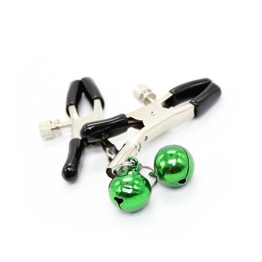 Изображение KISSEXPO Зажимы для сосков с зеленым бубенчиком