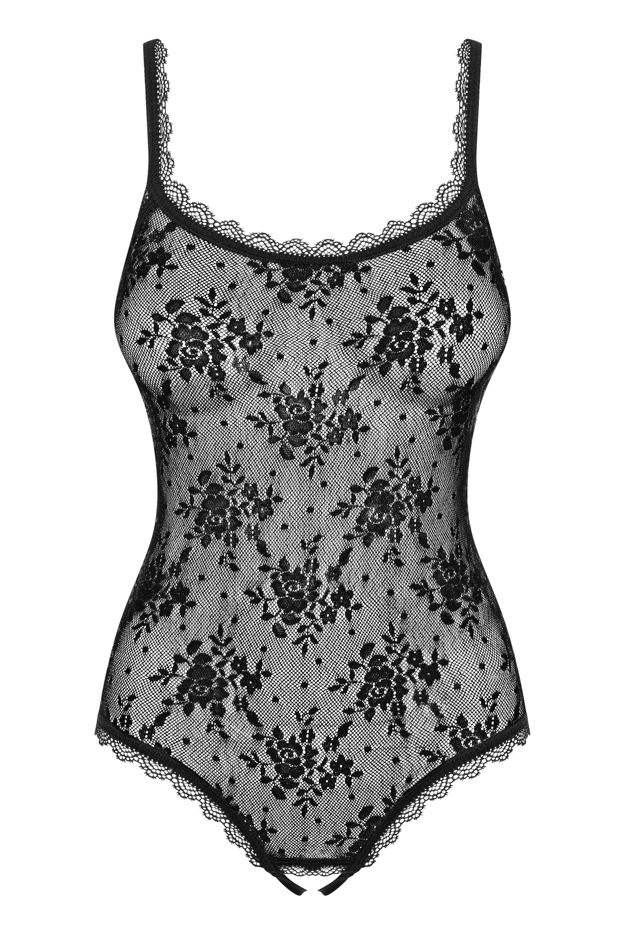 Фото Obsessive, Польша Соблазнительное кружевное боди с пикантным доступом Behindy L/XL