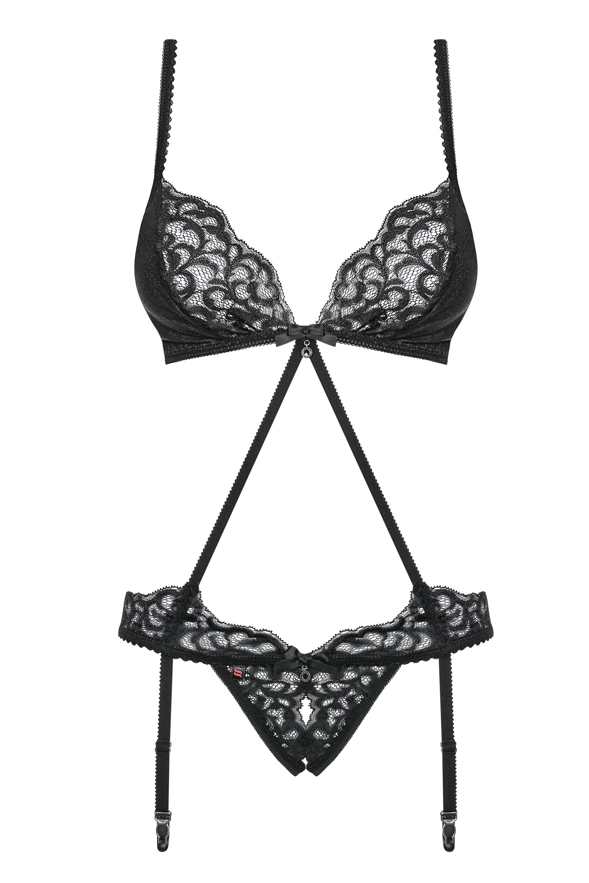 Obsessive, Польша Интригующее черное боди с доступом Laluna S/M — купить в Минске Фото Obsessive, Польша Интригующее черное боди с доступом Laluna S/M