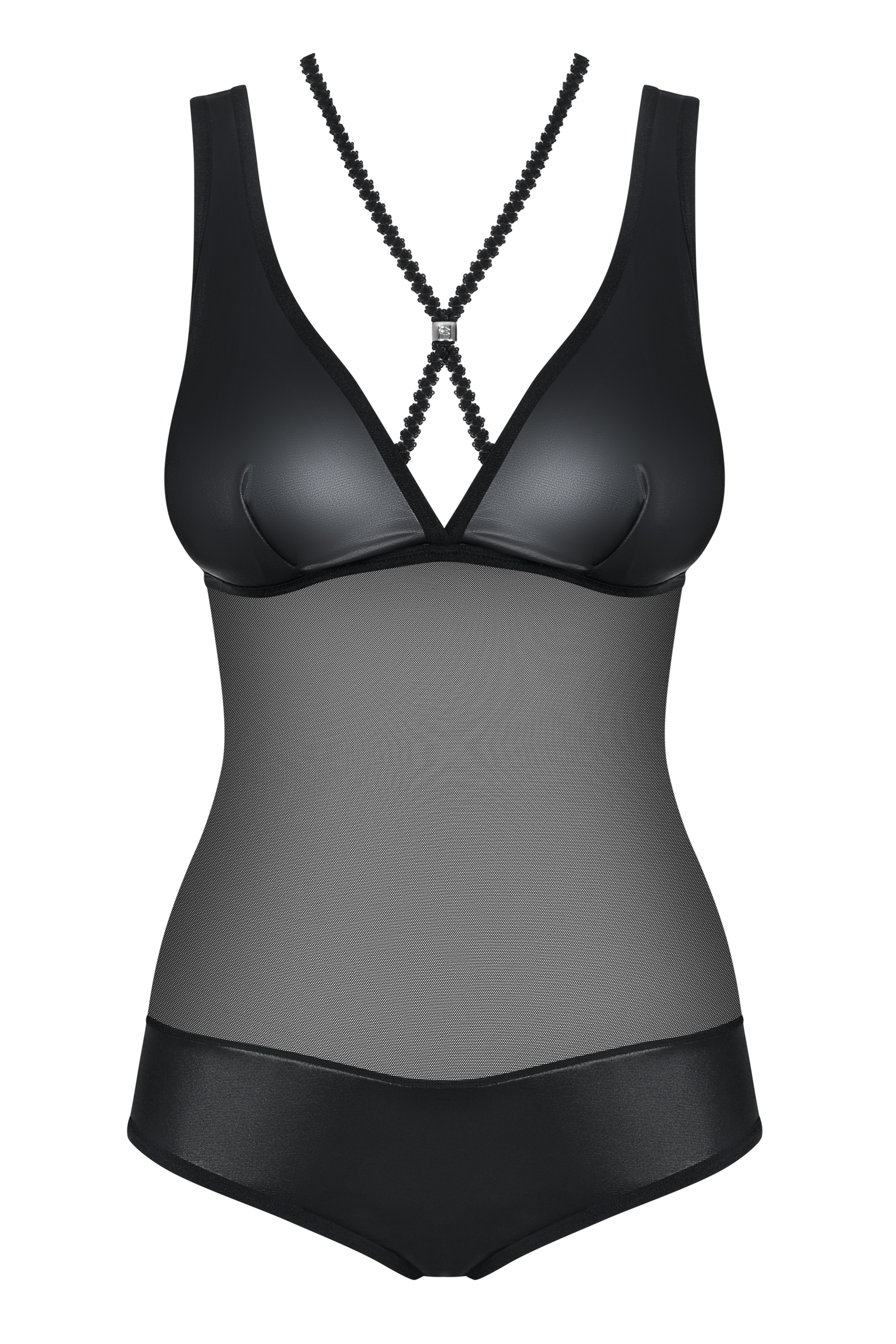 Изображение Obsessive, Польша Сексуальное черное боди из материала Wet Look Leatheria L/XL