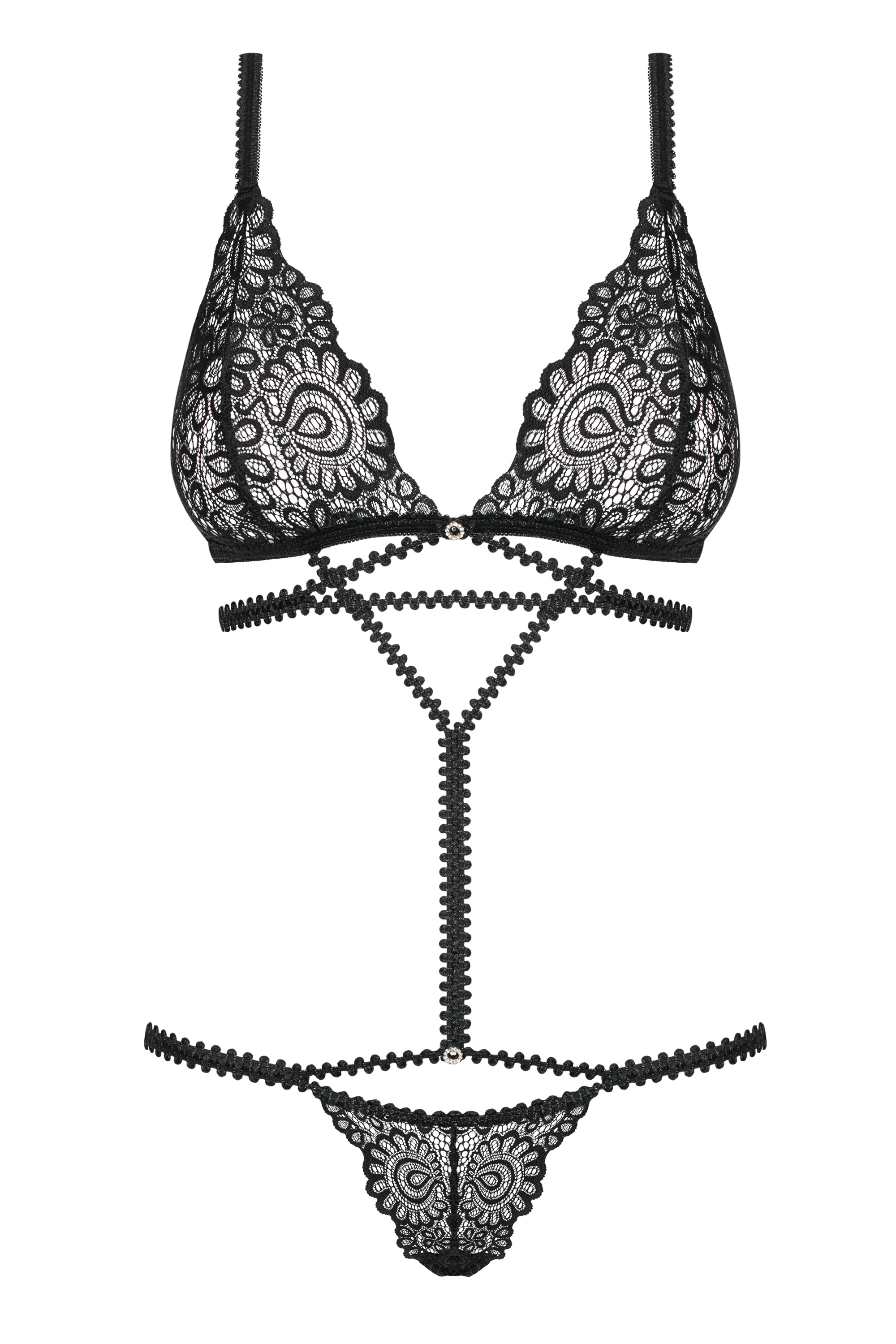 Изображение Obsessive, Польша Чувственное боди с декоративными полосами Mixty L/XL