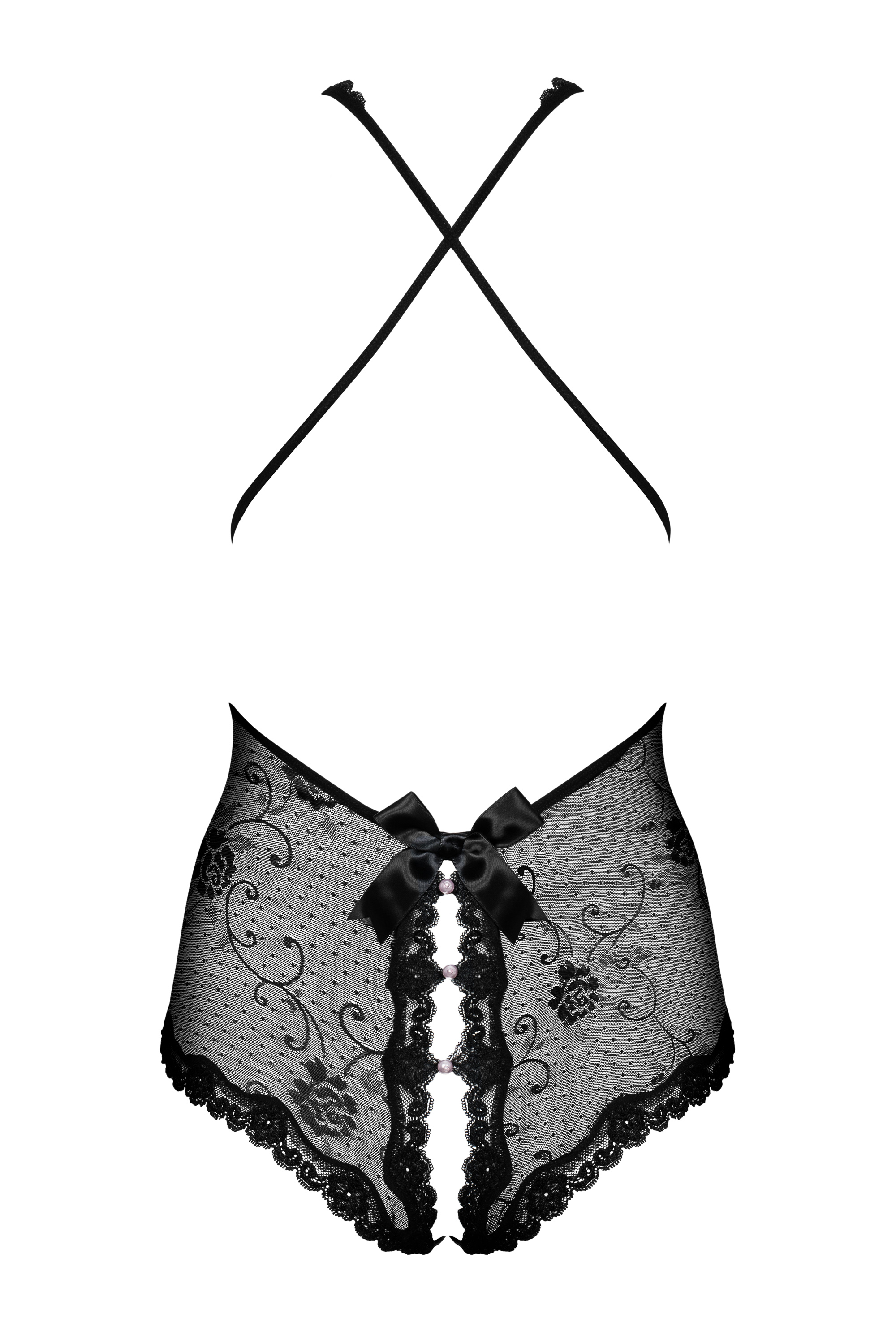 Изображение Obsessive, Польша Эротичное кружевное боди с пикантным доступом Fiorenta L/XL