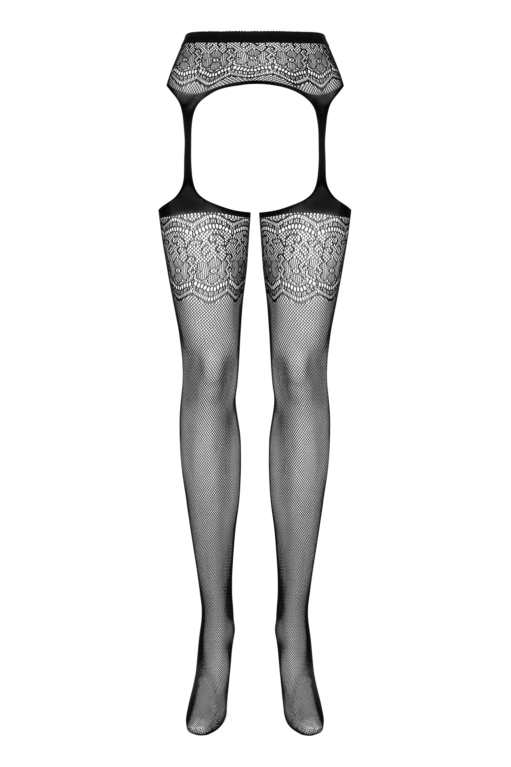Изображение Obsessive, Польша Чулки с поясом и цветочным мотивом XL/XXL