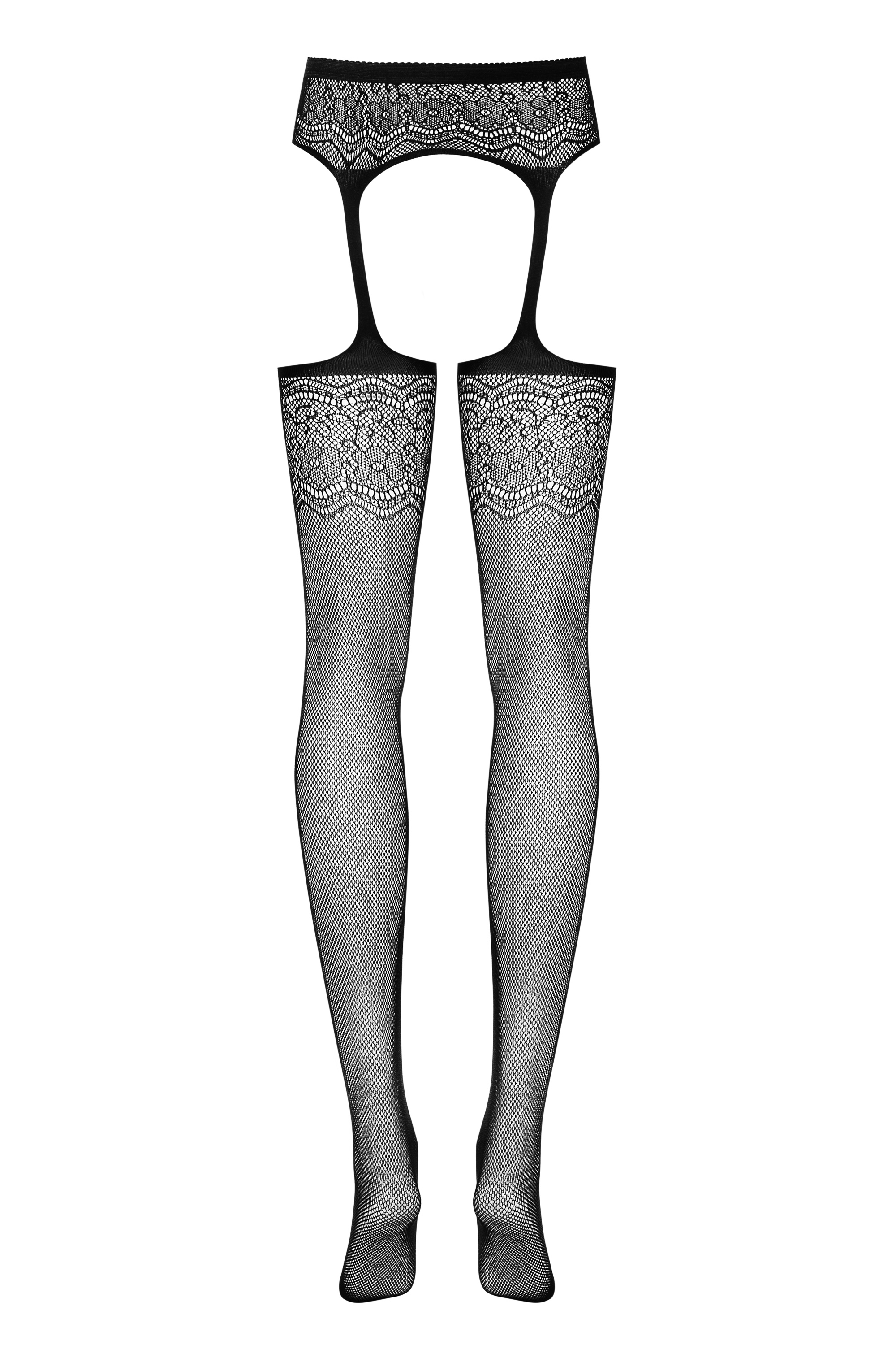 Изображение Obsessive, Польша Чулки с поясом и цветочным мотивом XL/XXL