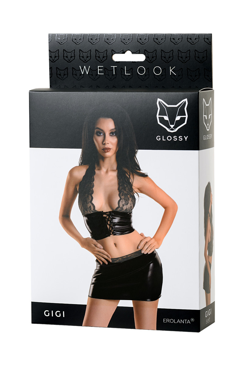 Фото Erolanta Glossy Комплект Glossy Gigi из материала Wetlook, размер S