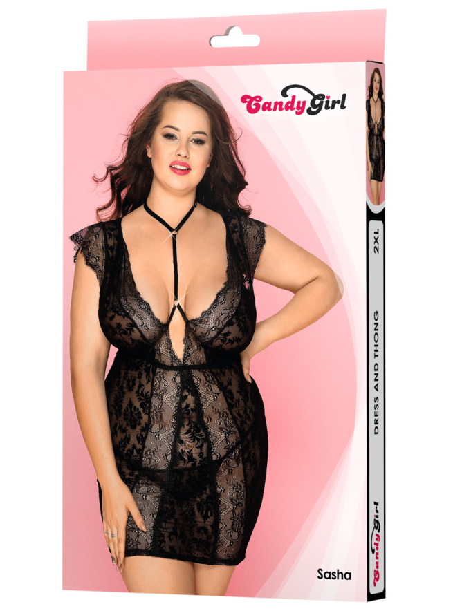 Candy Girl, Гонконг Эротическое черное платье из кружева Candy Girl Sasha XXL — купить в Минске Фото Candy Girl, Гонконг Эротическое черное платье из кружева Candy Girl Sasha XXL