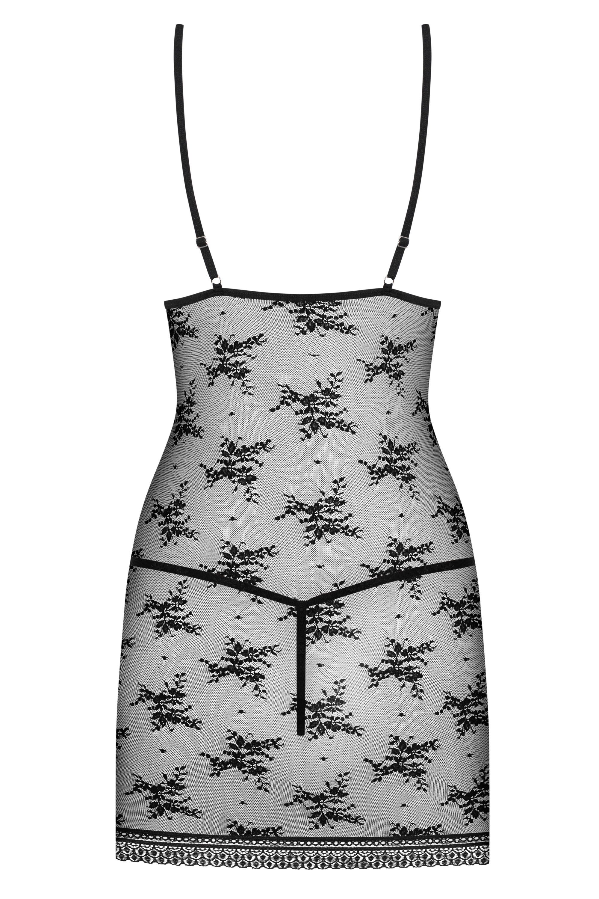 Фото Obsessive, Польша Нежная кружевная сорочка и трусики-стринги Jennifairy L/XL