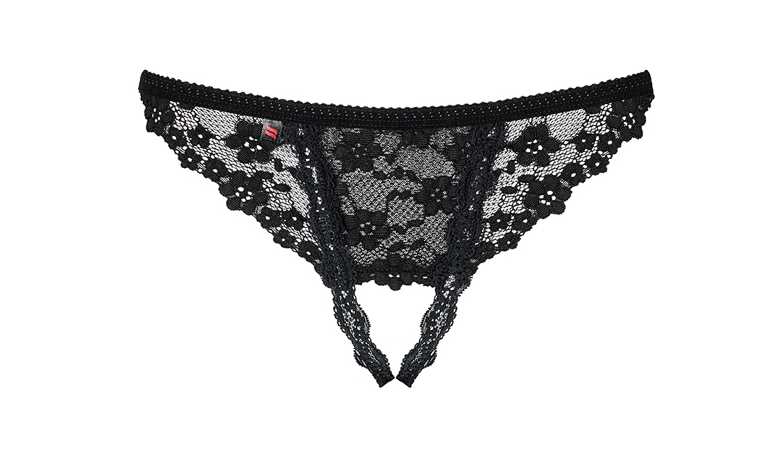 Изображение Obsessive, Польша Черные трусики-стринги с доступом Letica L/XL