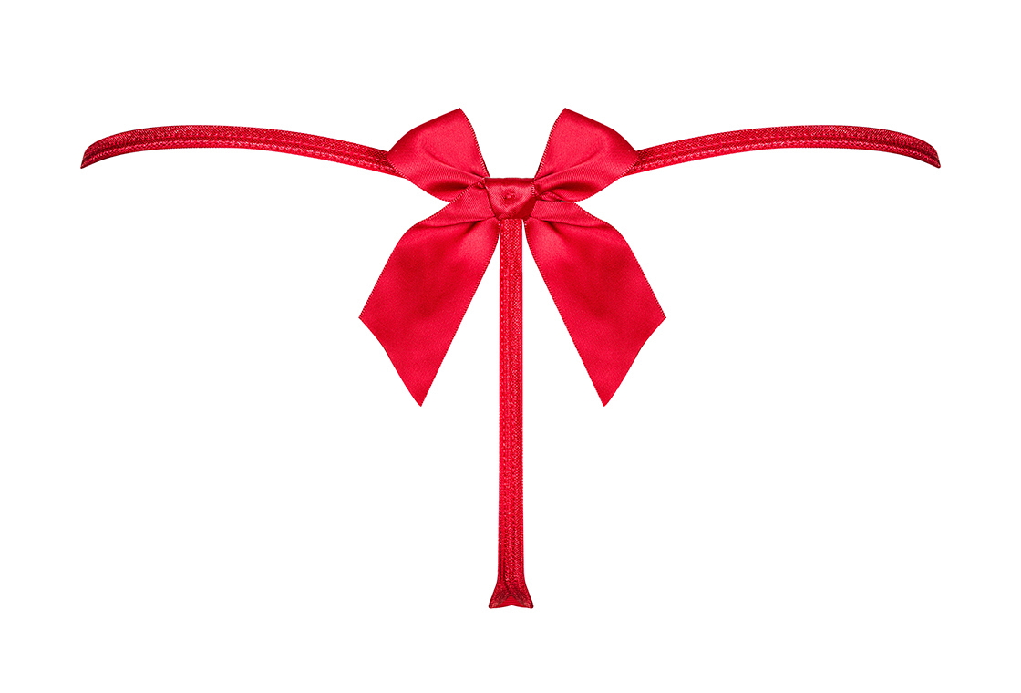 Фото Obsessive, Польша Миниатюрные красные стринги с бантиком на попе Giftella L/XL