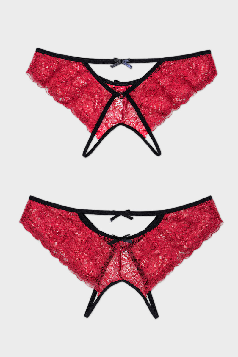 Фото Erolanta Lingerie Эротические кружевные трусики с доступом 50-52 размер