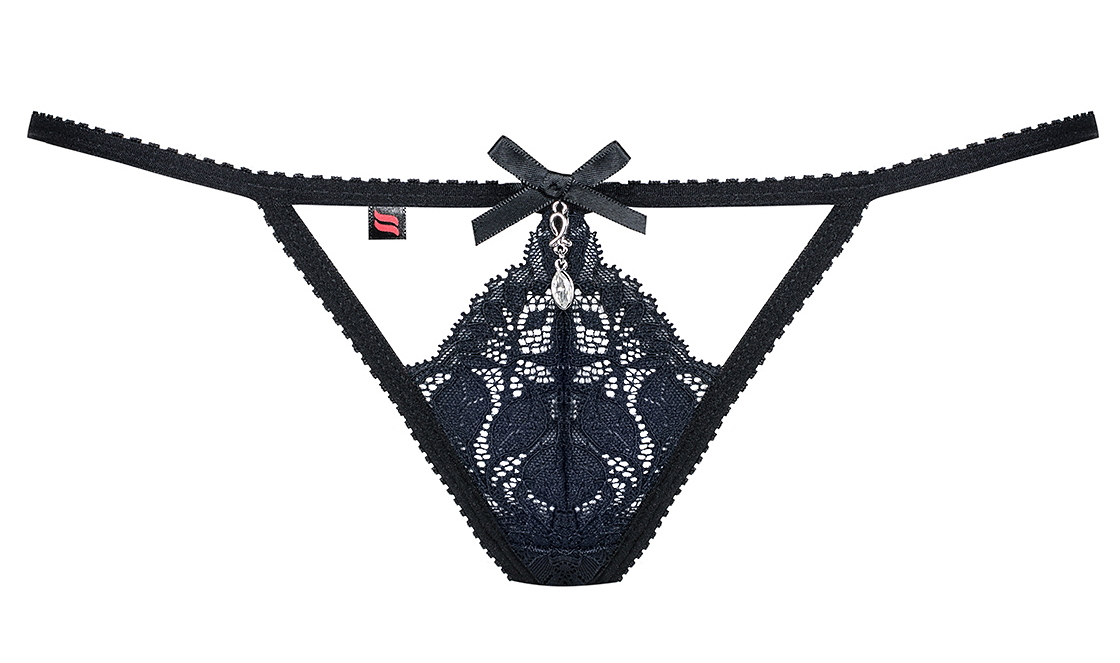Фото Obsessive, Польша Игривые кружевные темно-синие стринги L/XL