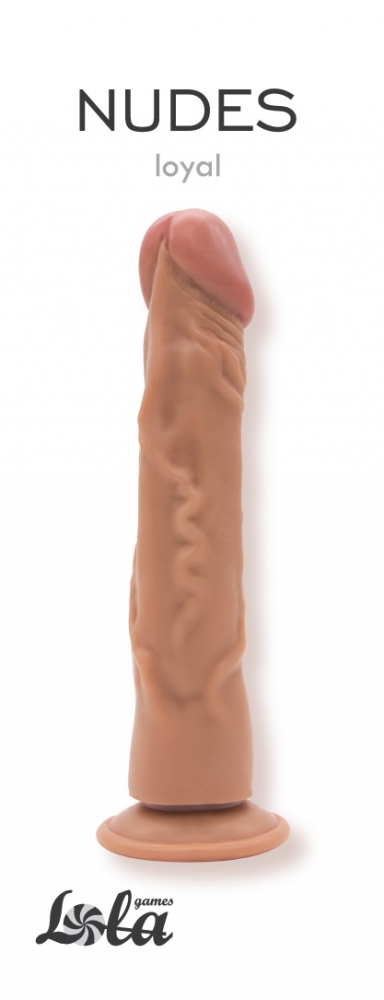 Изображение Lola Toys, Россия Рельефный фаллоимитатор на присоске Nudes Loyal 23 см