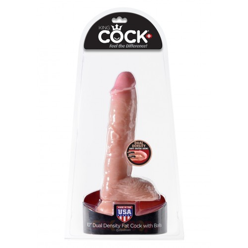 Фото PipeDream, США Фаллоимитатор на присоске King Cock Dual Density 10 in Fat Cock with Balls 28 см