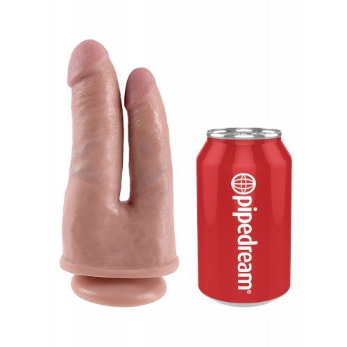 Фото PipeDream, США Двойной фаллоимитатор с присоской King Cock Double Penetrator Flesh