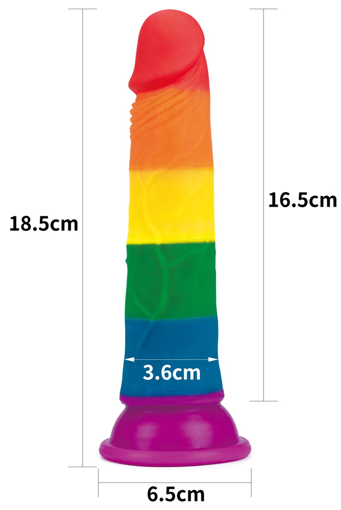 Фото Lovetoy, Китай Радужный фаллоимитатор Prider Dildo 19 см