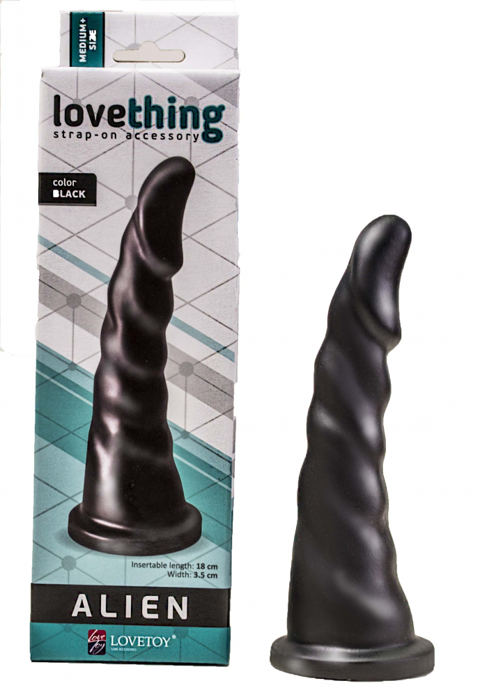 Биоклон, Россия Насадка для страпона Lovething Alien черная — купить в Минске Фото Биоклон, Россия Насадка для страпона Lovething Alien черная