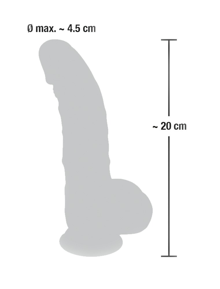 Изображение Orion, Германия Фаллоимитатор реалистик с загнутой головкой Medical Silicone Dildo 20 см