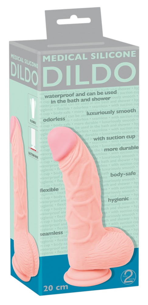 Изображение Orion, Германия Фаллоимитатор реалистик с загнутой головкой Medical Silicone Dildo 20 см