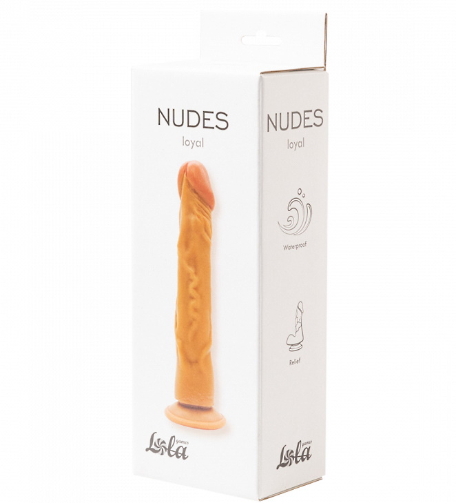 Изображение Lola Toys, Россия Рельефный фаллоимитатор на присоске Nudes Loyal 23 см