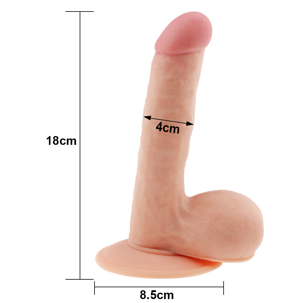 Фото Lovetoy, Китай Реалистичный фаллос на присоске The Ultra Soft Dude 18 см