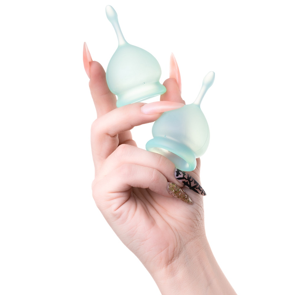 Фото Satisfyer, Германия Набор менструальных чаш Satisfyer Feel Good, зеленый
