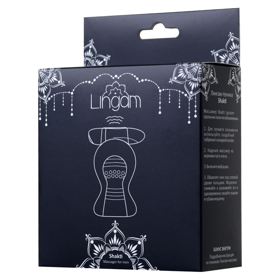 Изображение  Прозрачный мастурбатор на головку пениса Lingam Shakti, 9 см