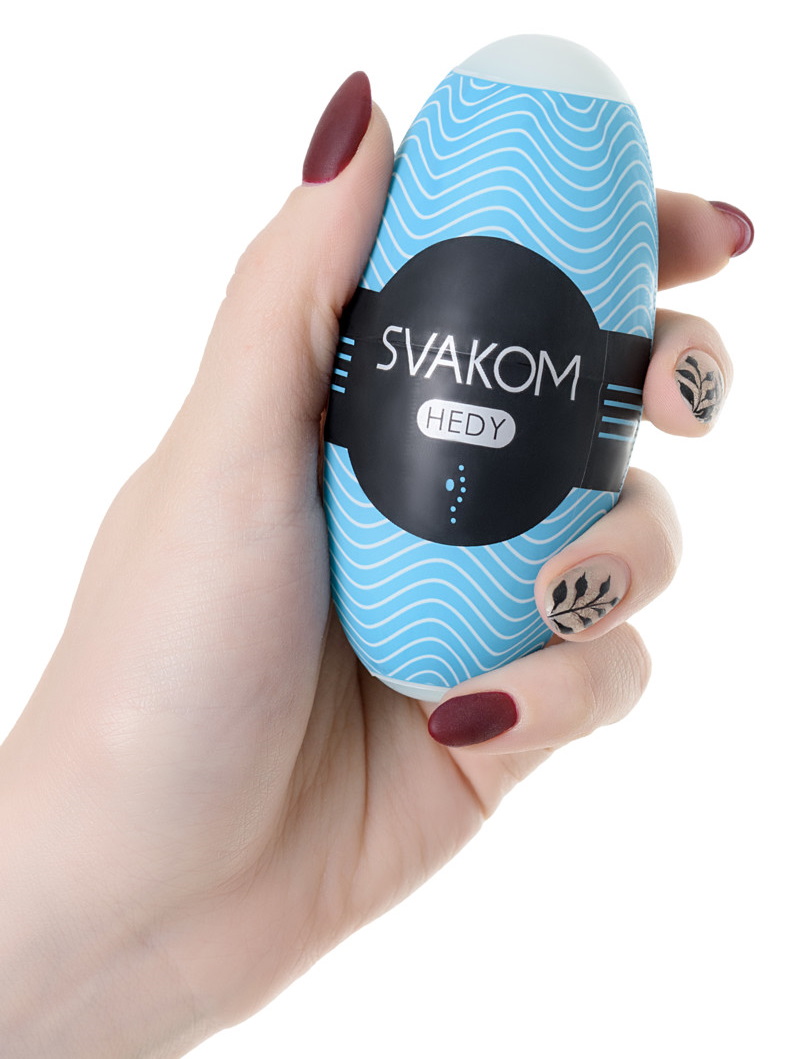 Изображение Svakom, США Мастурбатор-яичко Svakom Hedy голубой, 14 см