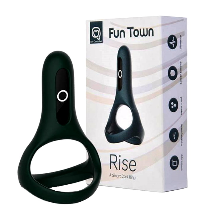 MAGIC MOTION Двойное эрекционное виброкольцо со смарт-управлением Fun Town Rise черное — купить в Минске Изображение MAGIC MOTION Двойное эрекционное виброкольцо со смарт-управлением Fun Town Rise черное