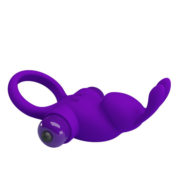Фото Pretty Love, Китай Эрекционное виброкольцо Pretty Love Vibrant Penis Ring I с клиторальным стимулятором фиолетовое