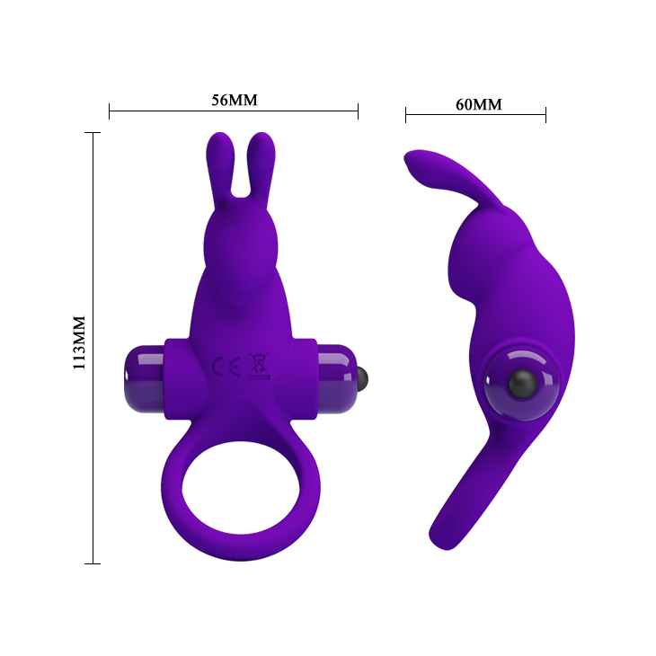 Фото Pretty Love, Китай Эрекционное виброкольцо Pretty Love Vibrant Penis Ring I с клиторальным стимулятором фиолетовое
