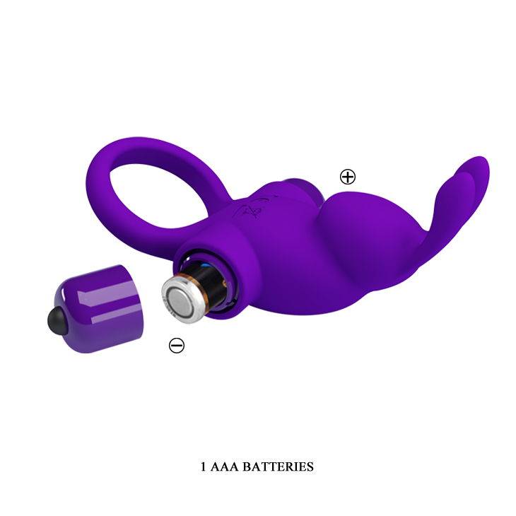 Фото Pretty Love, Китай Эрекционное виброкольцо Pretty Love Vibrant Penis Ring I с клиторальным стимулятором фиолетовое