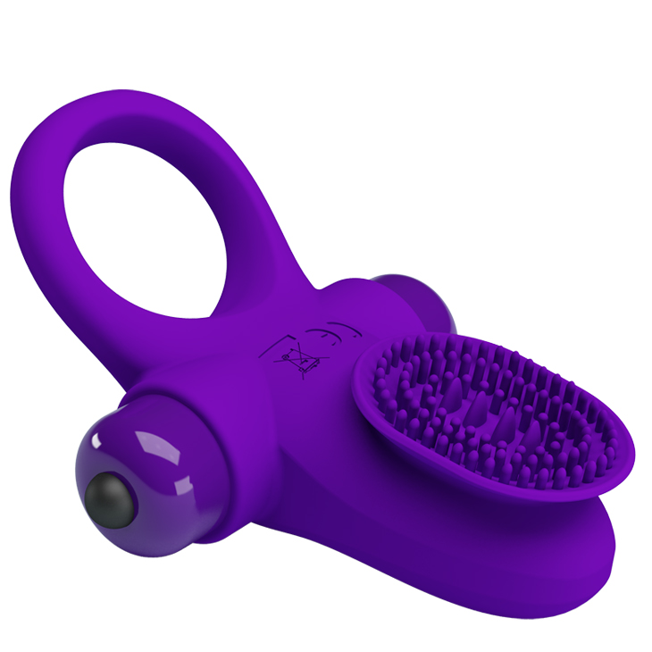 Изображение Pretty Love, Китай Эрекционное кольцо Pretty Love Vibrant Penis Ring II с клиторальной вибро-щеточкой