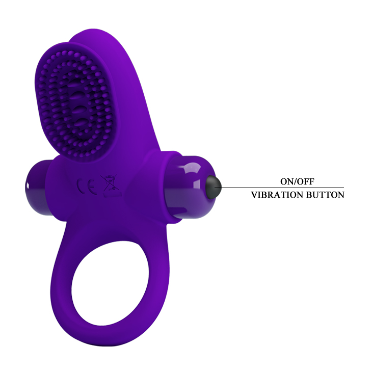 Изображение Pretty Love, Китай Эрекционное кольцо Pretty Love Vibrant Penis Ring II с клиторальной вибро-щеточкой