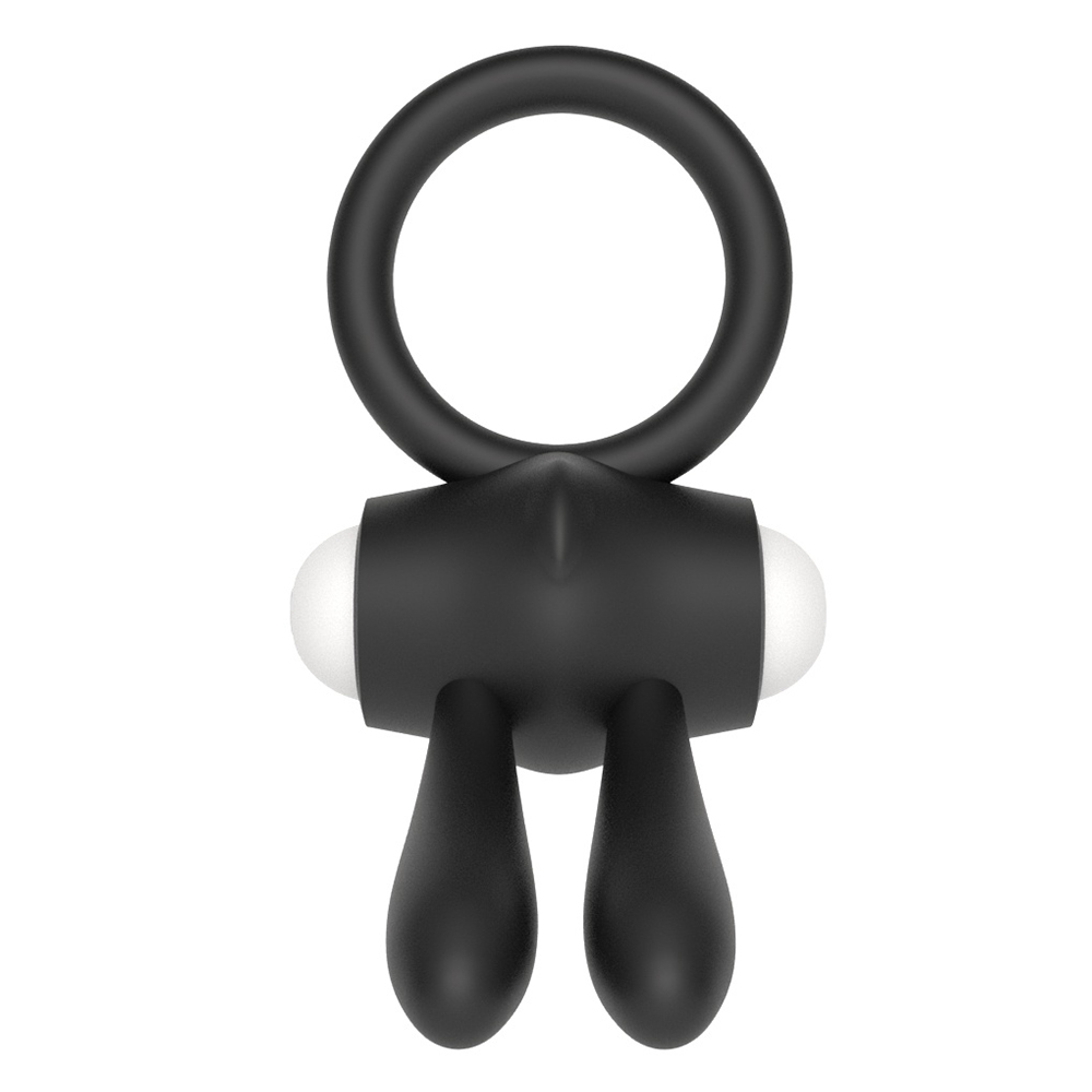 Фото Lovetoy, Китай Черное виброкольцо Power Clit Cockring Rabbit