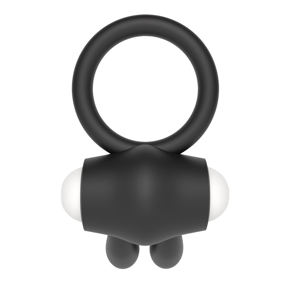 Фото Lovetoy, Китай Черное виброкольцо Power Clit Cockring Rabbit