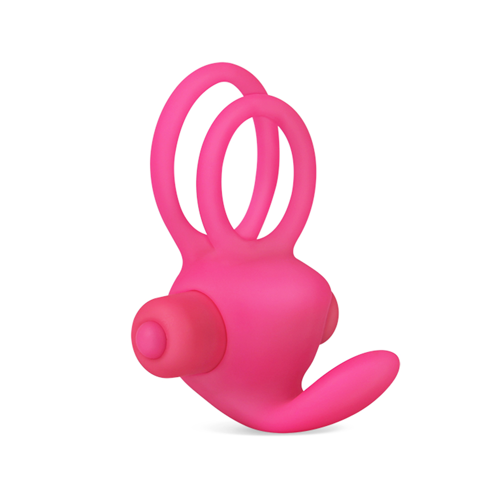 Фото Lovetoy, Китай Двойное виброкольцо Power Clit розовое