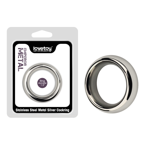 Lovetoy, Китай Металлическое эрекционное кольцо Stainless Steel Metal Silver Cockring 1,5 in — купить в Минске Фото Lovetoy, Китай Металлическое эрекционное кольцо Stainless Steel Metal Silver Cockring 1,5 in